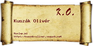 Kuszák Olivér névjegykártya
